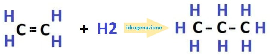 idrogenazione di un alchene